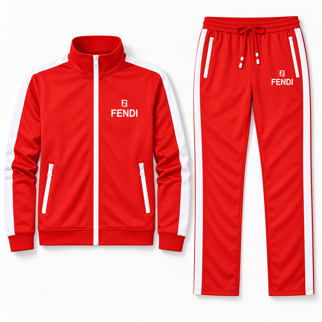 Men's Fendi Dri-Fit TrackSuit | Color: Red | View 5