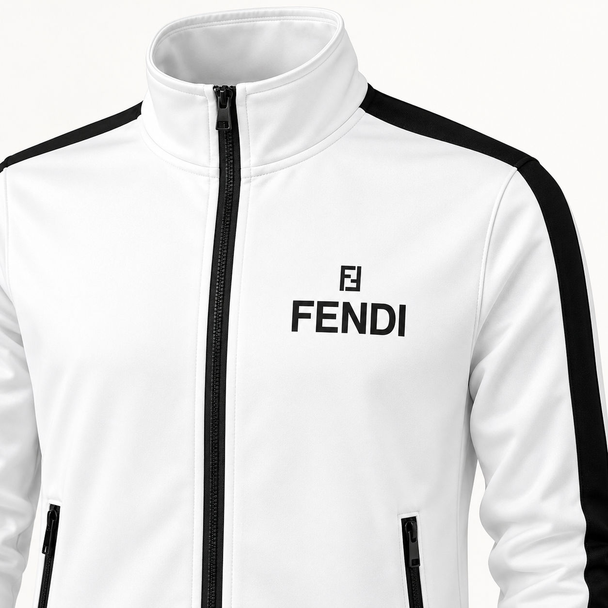 Men's Fendi Dri-Fit TrackSuit | Color: White | View 3