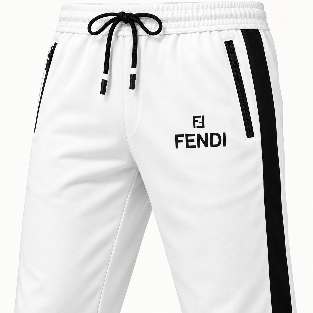Men's Fendi Dri-Fit TrackSuit | Color: White | View 4
