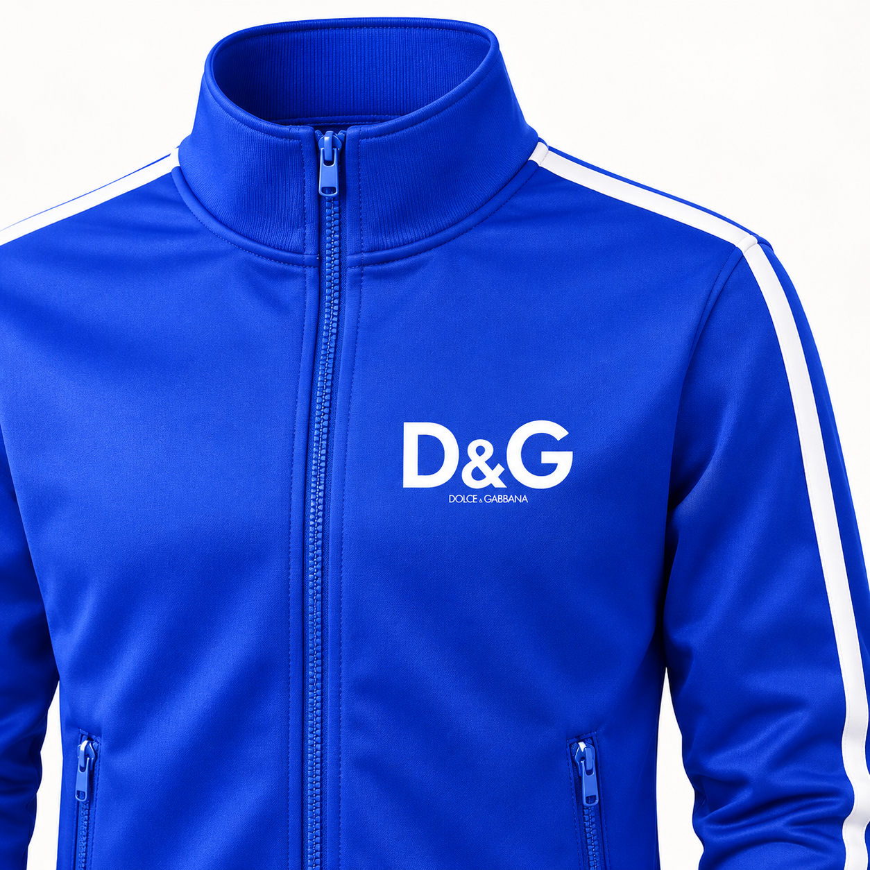 Men's Dolce and Gabbana Dri-Fit TrackSuit | Color: Blue | View 3