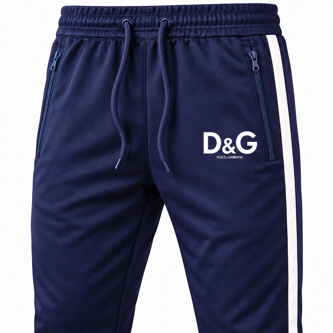 Men's Dolce and Gabbana Dri-Fit TrackSuit | Color: Navy | View 4
