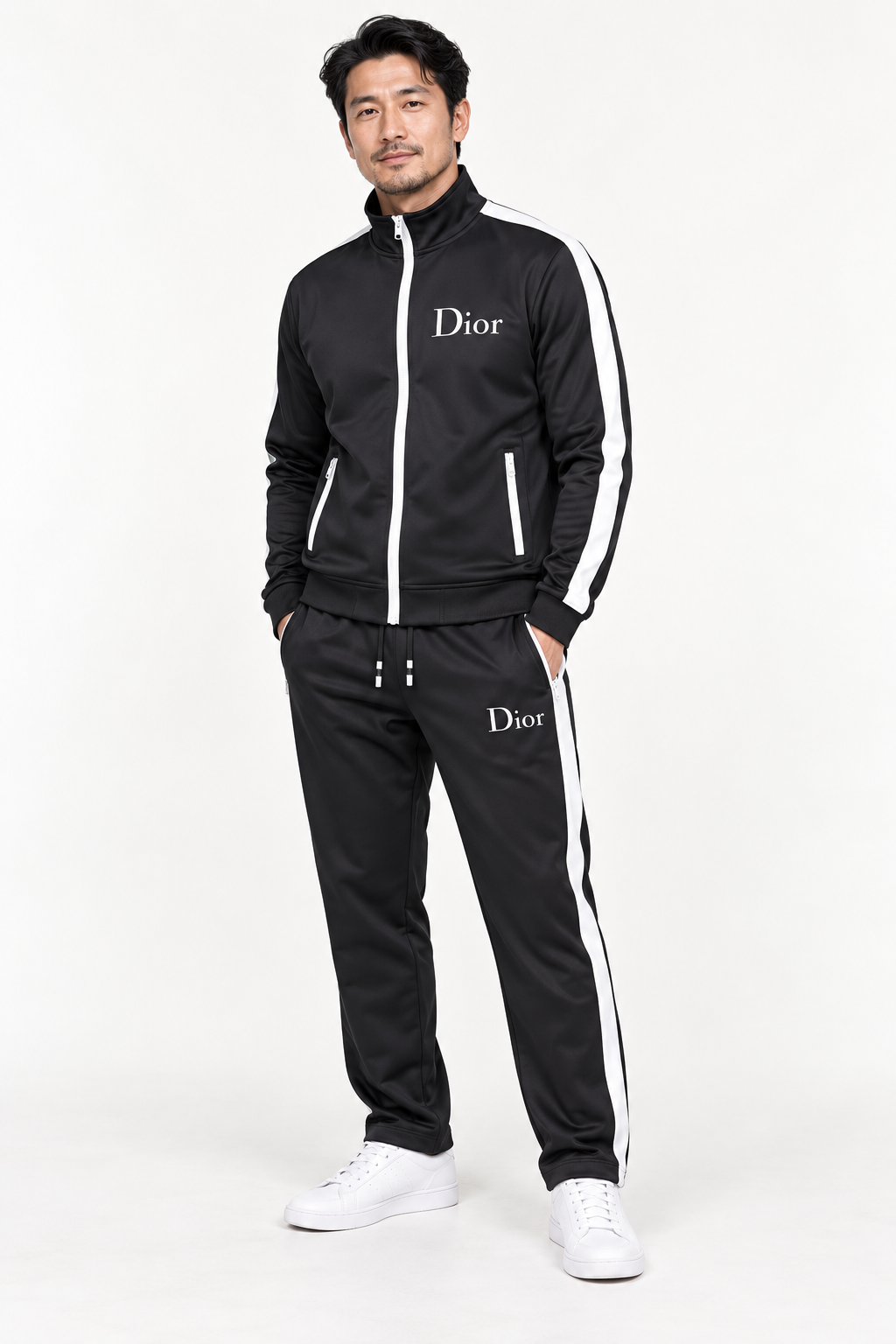 Men's Dior Dri-Fit TrackSuit | Color: Black | View 2