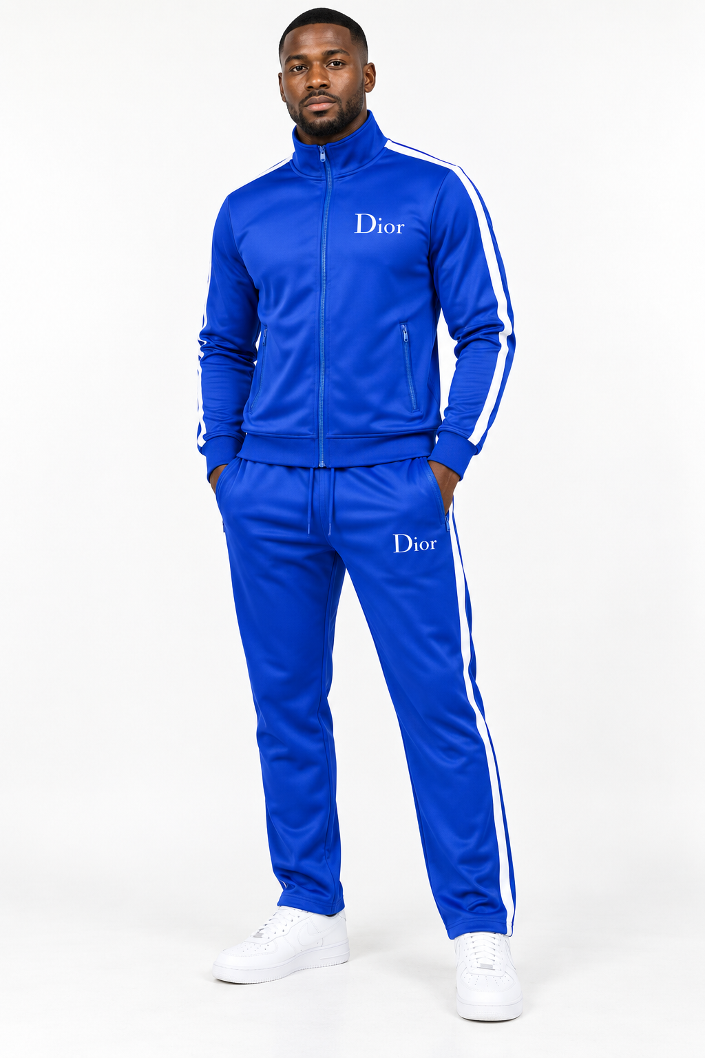Men's Dior Dri-Fit TrackSuit | Color: Blue | View 1