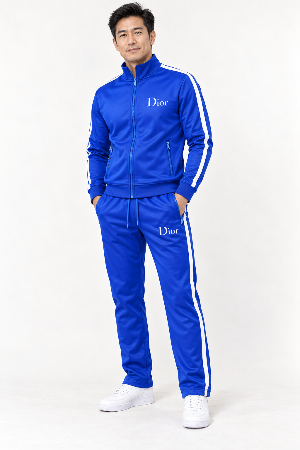 Men's Dior Dri-Fit TrackSuit | Color: Blue | View 2