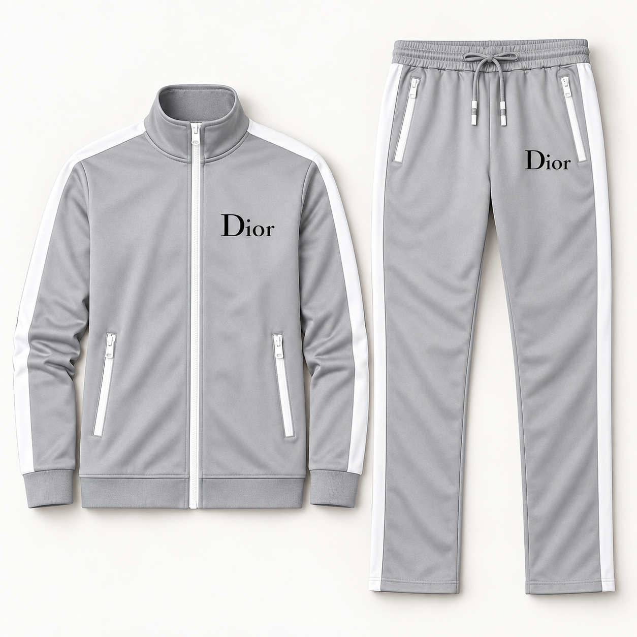 Men's Dior Dri-Fit TrackSuit | Color: Grey | View 5