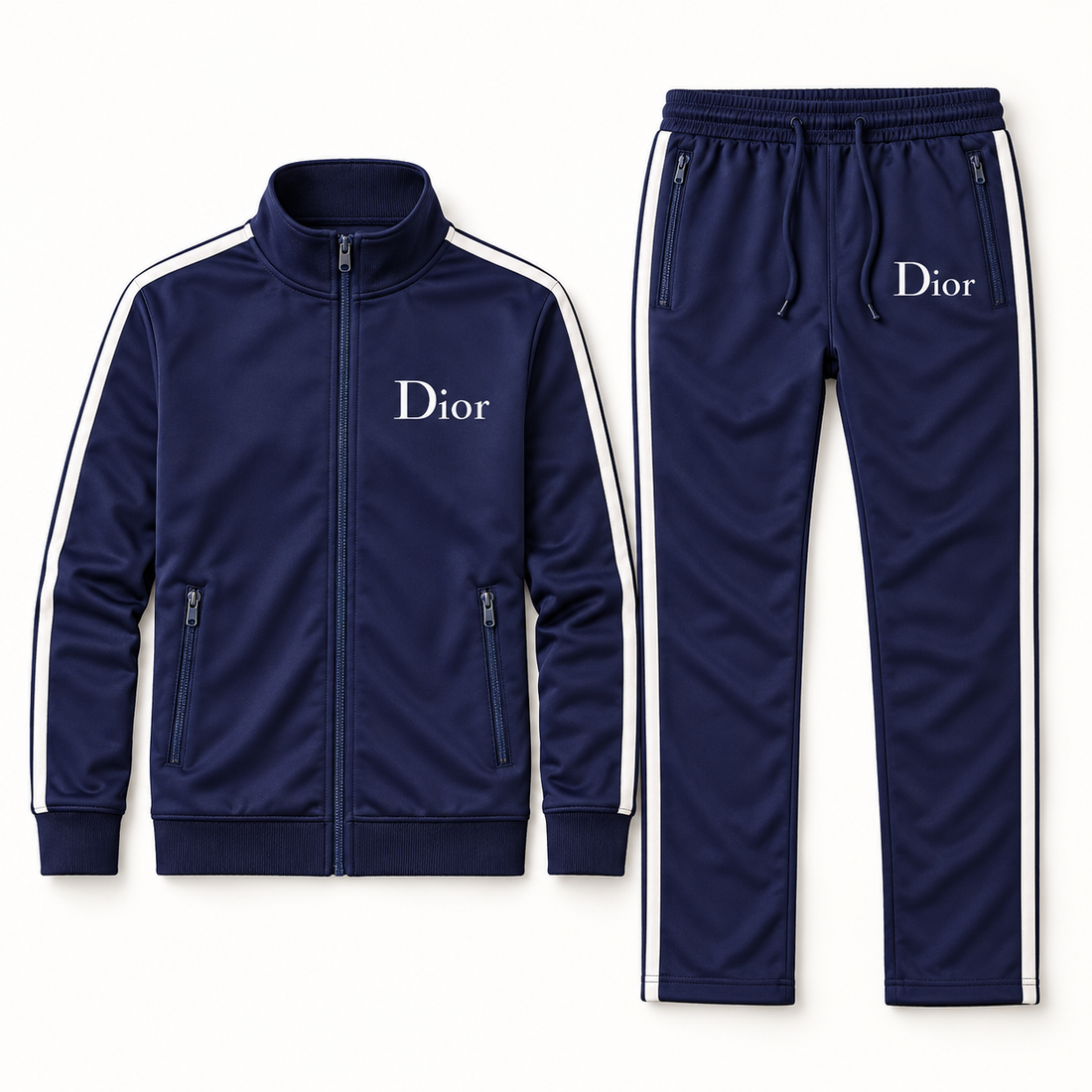 Men's Dior Dri-Fit TrackSuit | Color: Navy | View 5