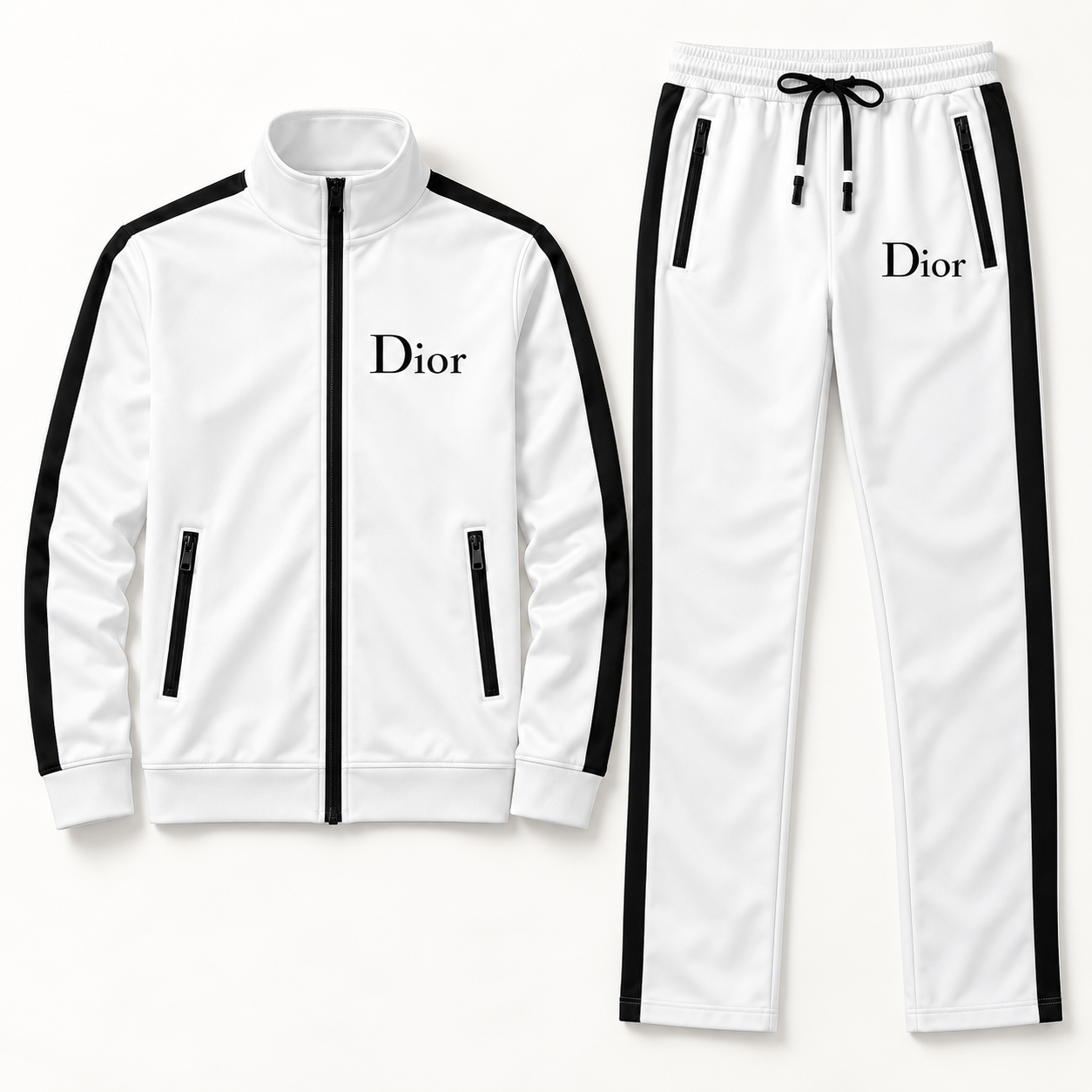 Men's Dior Dri-Fit TrackSuit | Color: White | View 5