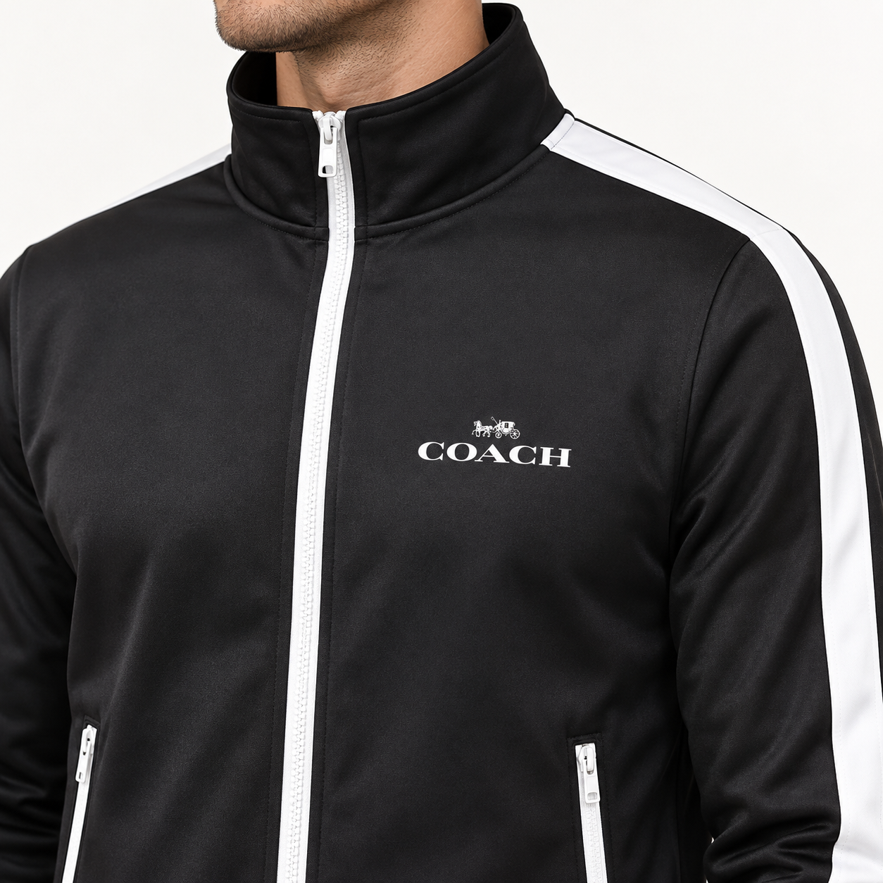 Men's Coach Dri-Fit TrackSuit | Color: Black | View 3