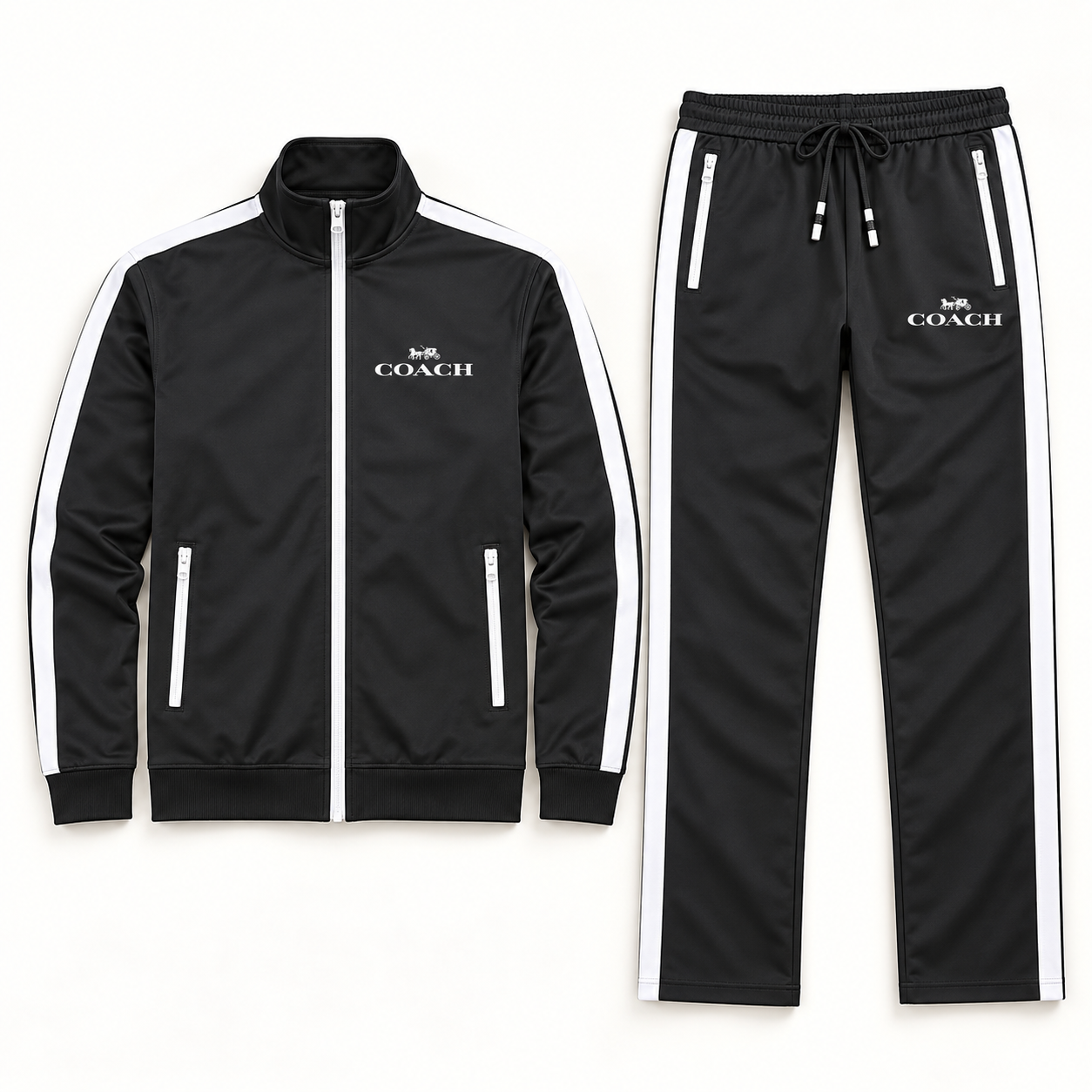 Men's Coach Dri-Fit TrackSuit | Color: Black | View 5