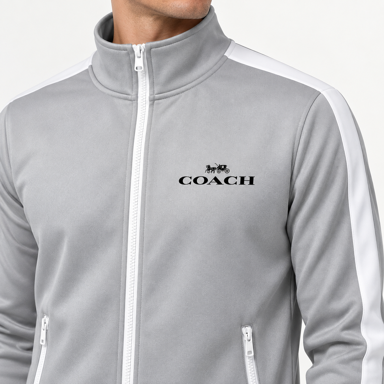 Men's Coach Dri-Fit TrackSuit | Color: Grey | View 3