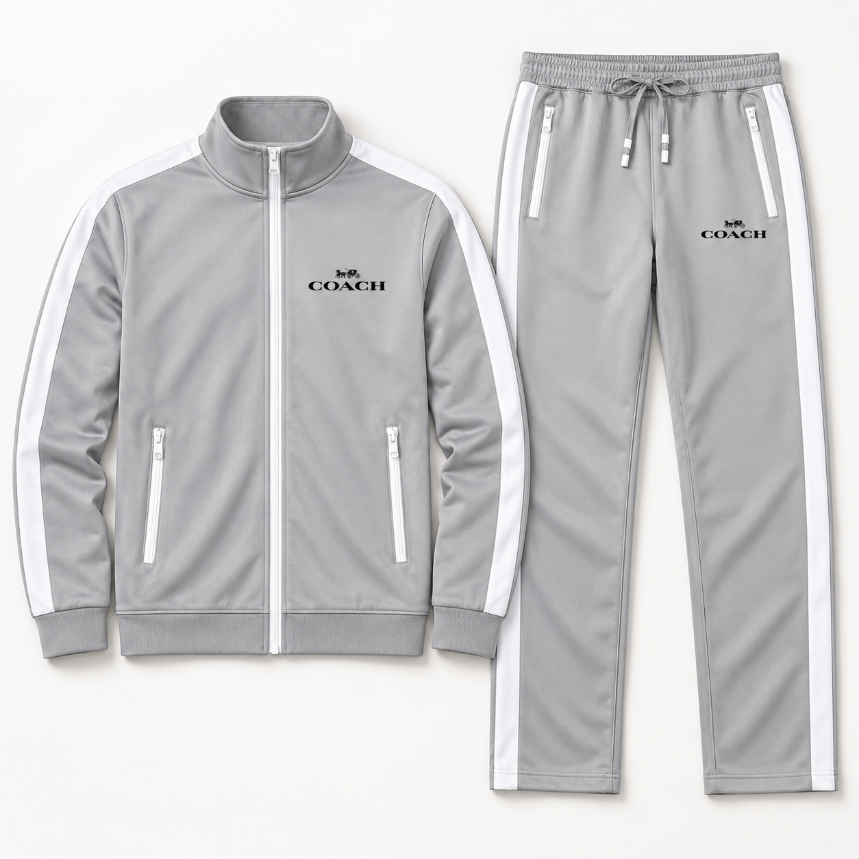 Men's Coach Dri-Fit TrackSuit | Color: Grey | View 5