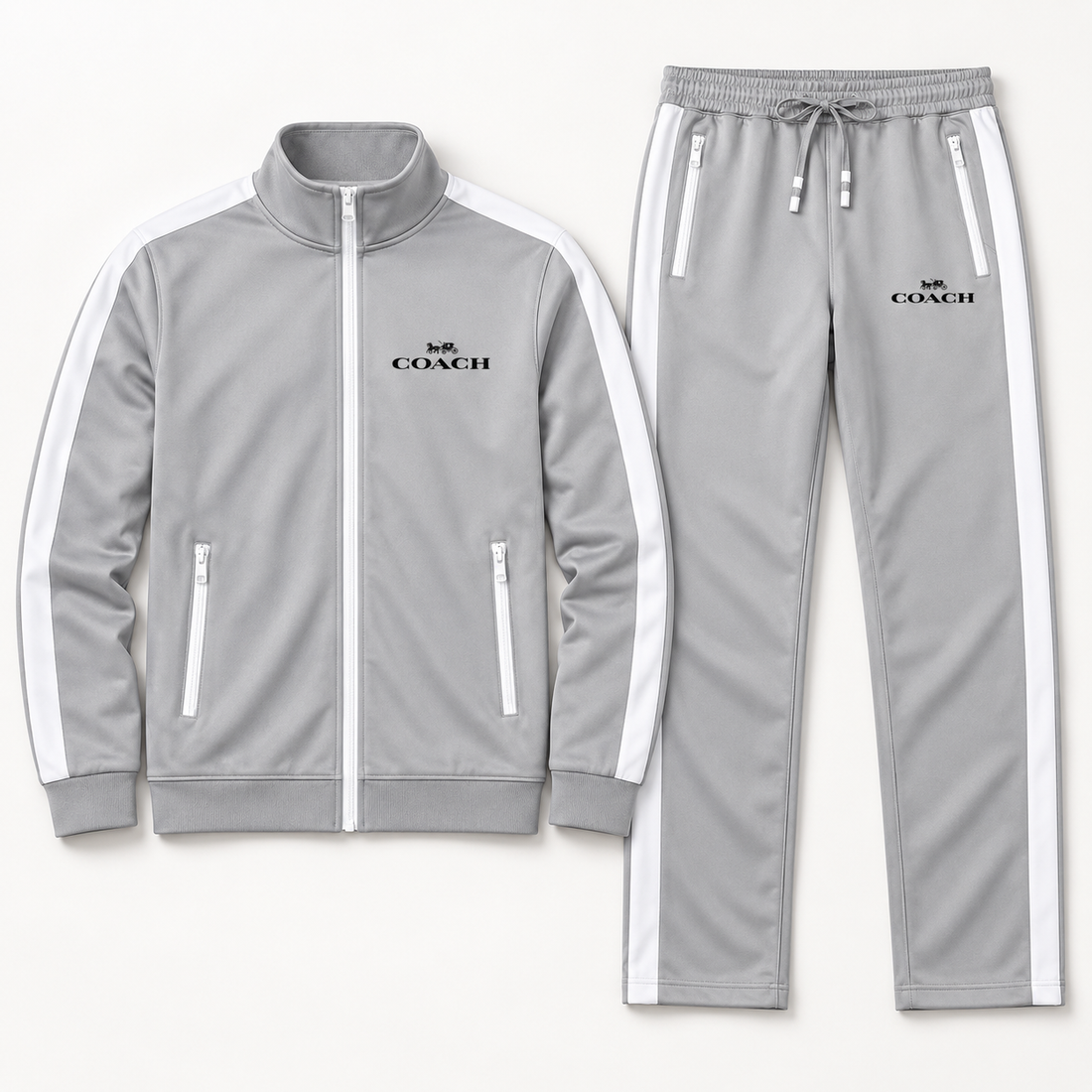 Men's Coach Dri-Fit TrackSuit | Color: Grey | View 5