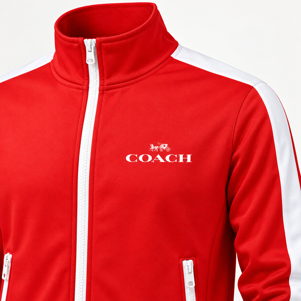 Men's Coach Dri-Fit TrackSuit | Color: Red | View 3