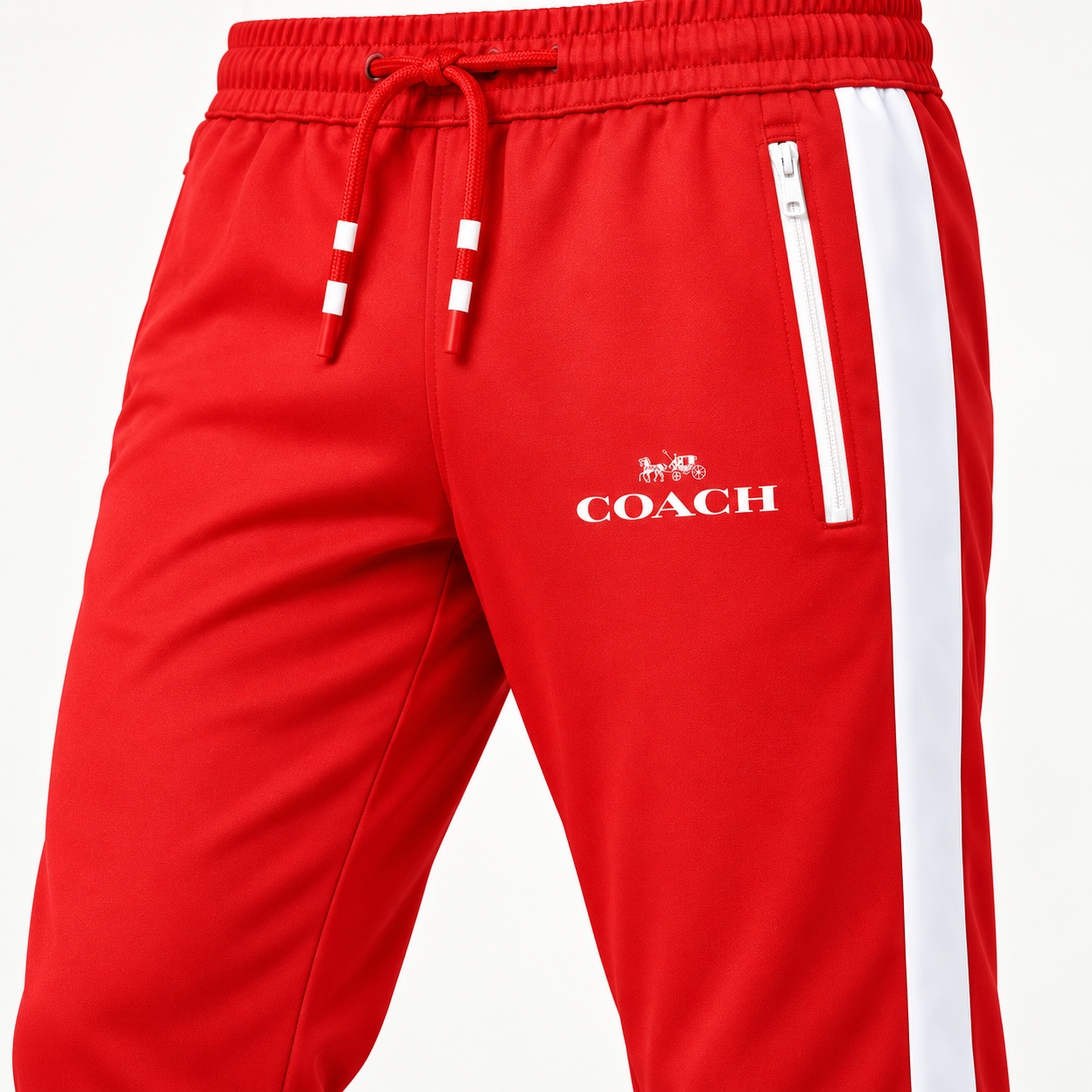 Men's Coach Dri-Fit TrackSuit | Color: Red | View 4