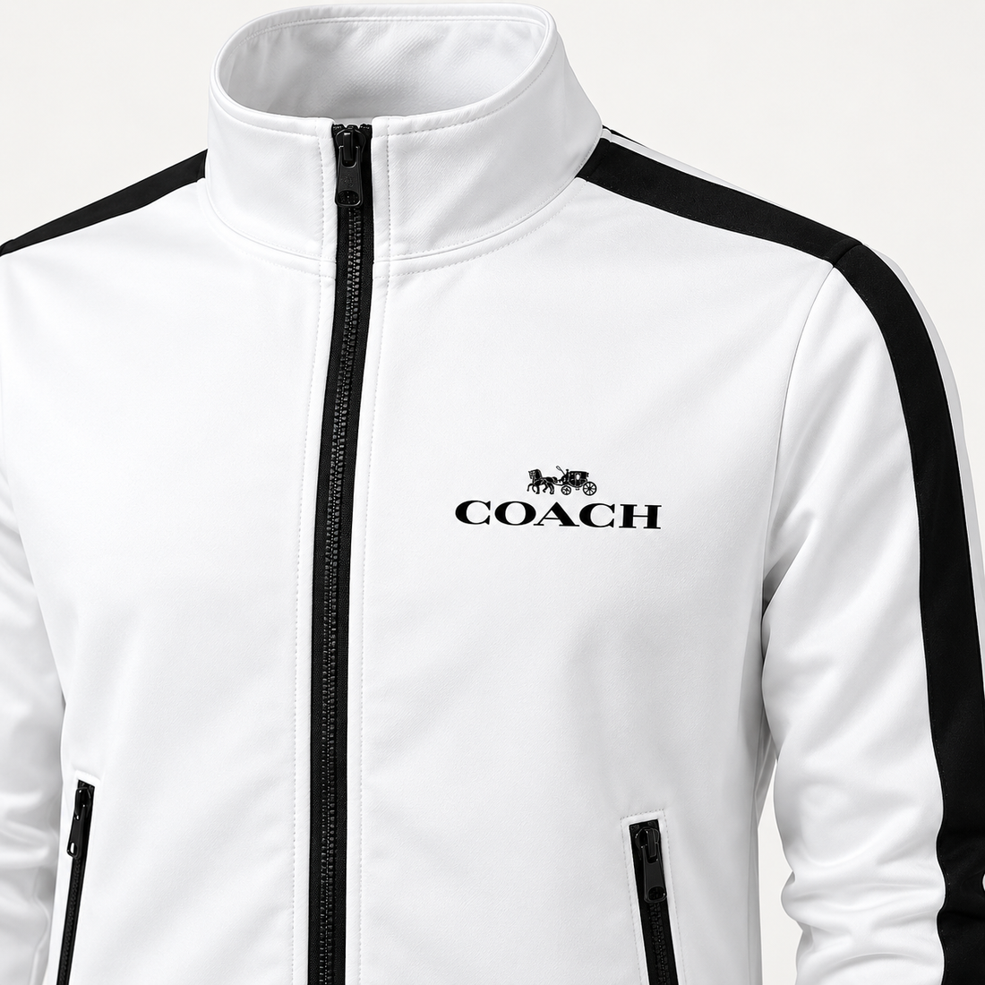 Men's Coach Dri-Fit TrackSuit | Color: White | View 3