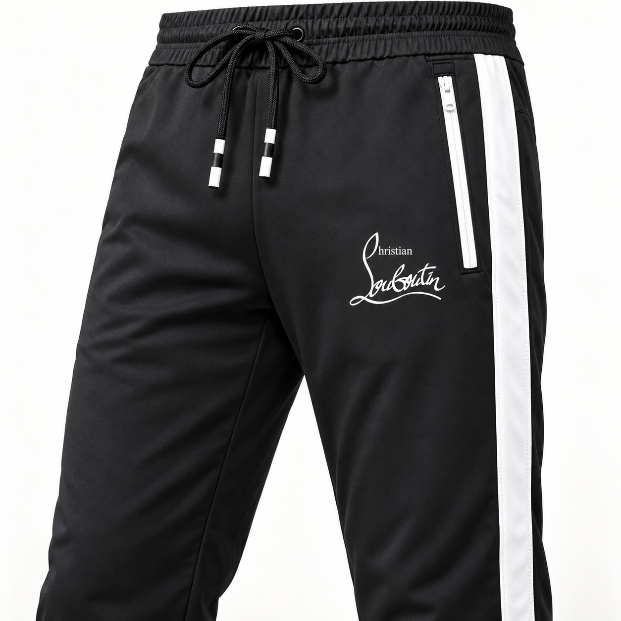 Men's Christian Louboutin Dri-Fit TrackSuit | Color: Black | View 4