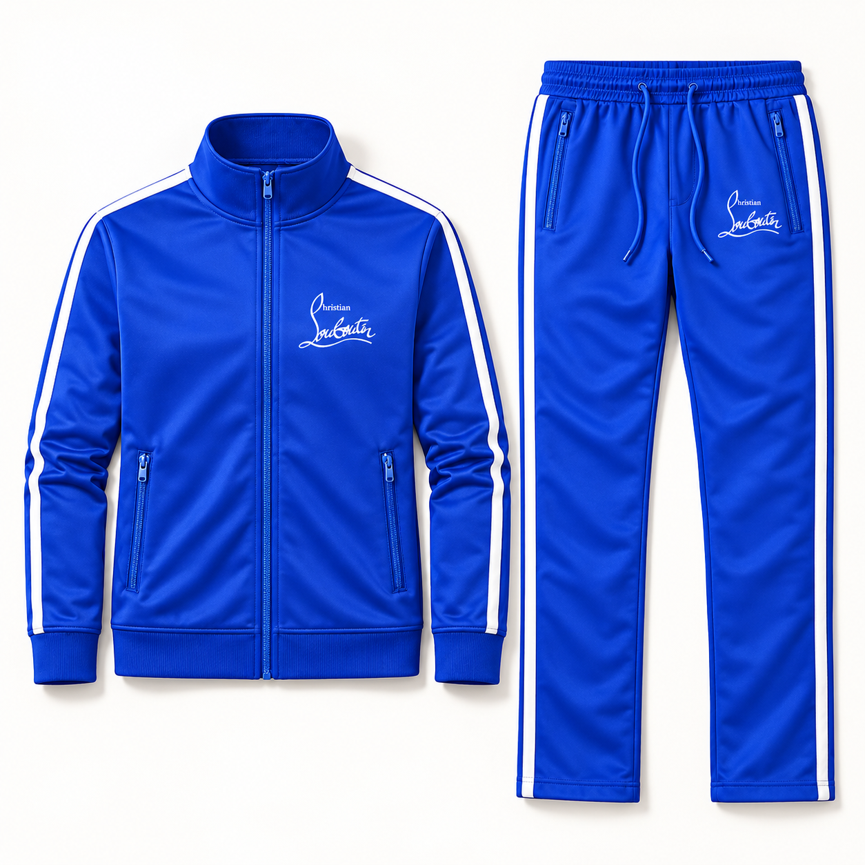 Men's Christian Louboutin Dri-Fit TrackSuit | Color: Blue | View 5