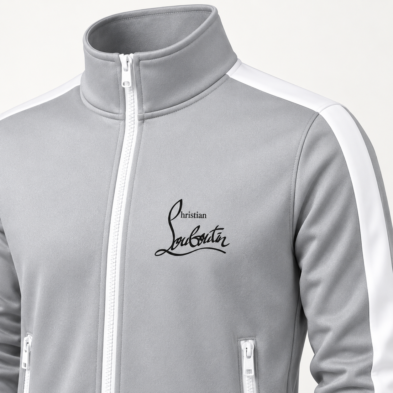 Men's Christian Louboutin Dri-Fit TrackSuit | Color: Grey | View 3