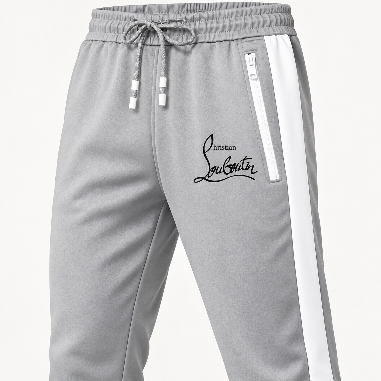 Men's Christian Louboutin Dri-Fit TrackSuit | Color: Grey | View 4