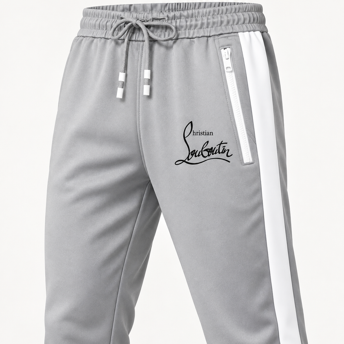 Men's Christian Louboutin Dri-Fit TrackSuit | Color: Grey | View 4