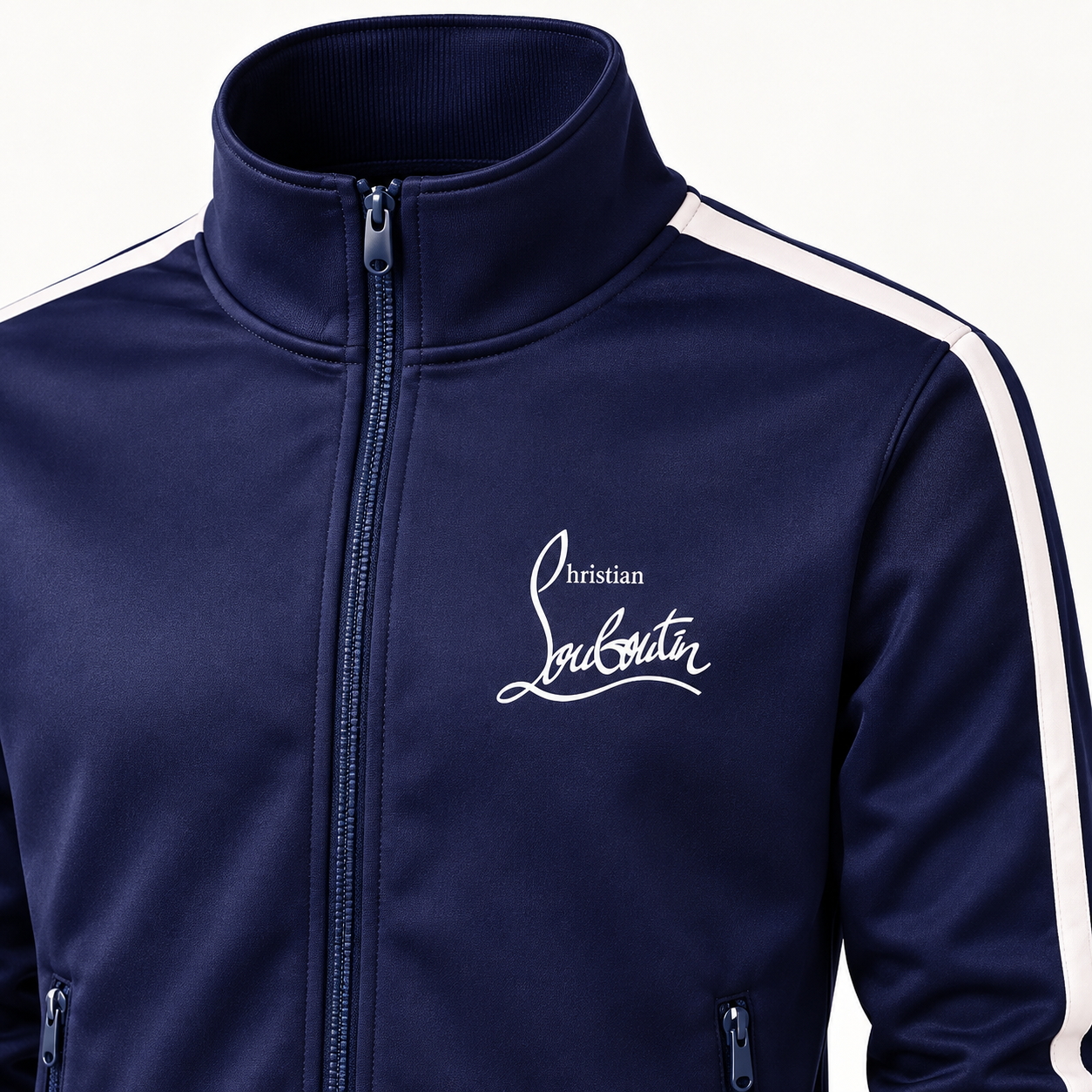 Men's Christian Louboutin Dri-Fit TrackSuit | Color: Navy | View 3