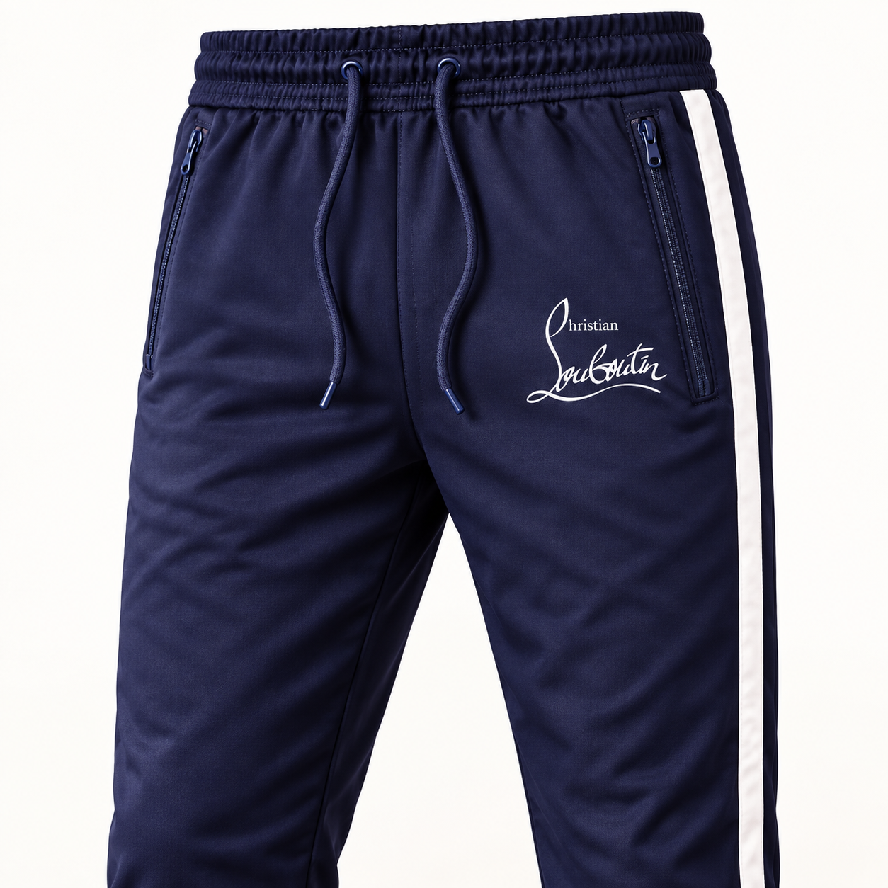 Men's Christian Louboutin Dri-Fit TrackSuit | Color: Navy | View 4