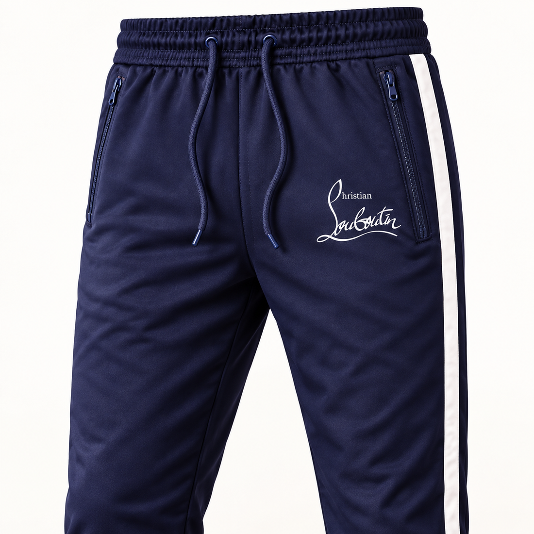 Men's Christian Louboutin Dri-Fit TrackSuit | Color: Navy | View 4
