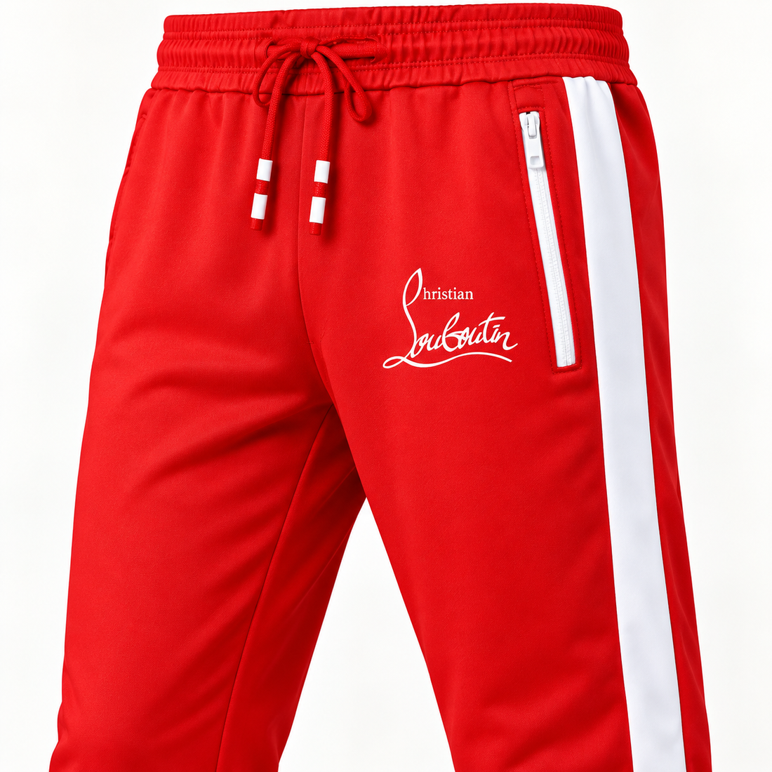 Men's Christian Louboutin Dri-Fit TrackSuit | Color: Red | View 4