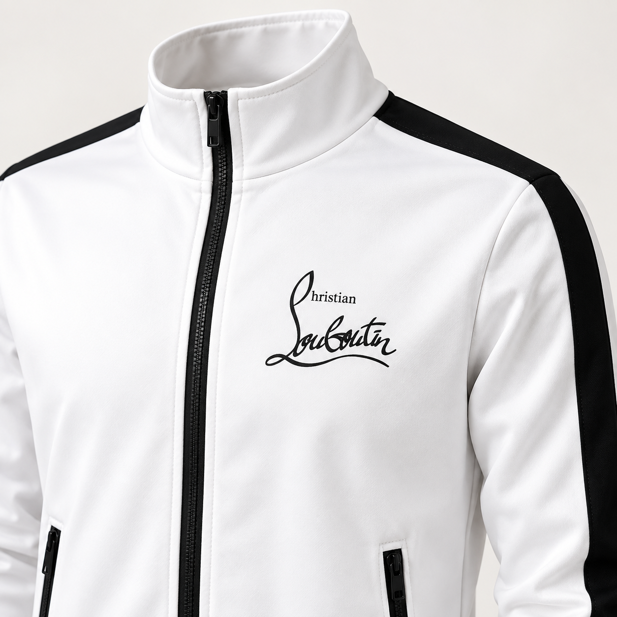 Men's Christian Louboutin Dri-Fit TrackSuit | Color: White | View 3