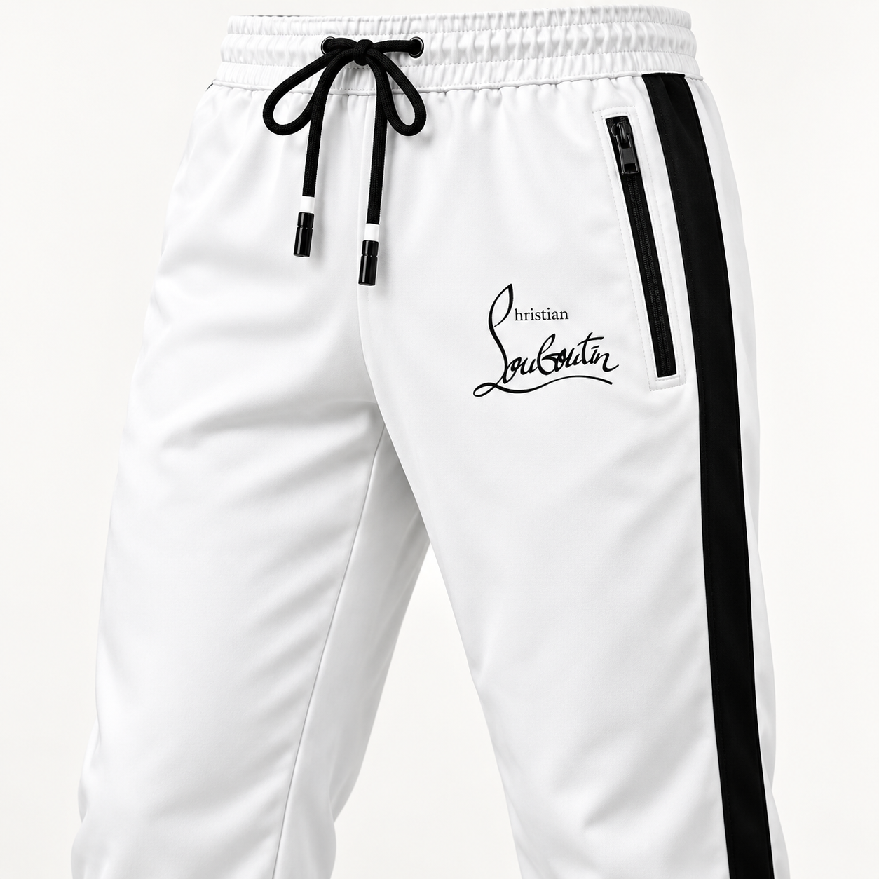 Men's Christian Louboutin Dri-Fit TrackSuit | Color: White | View 4