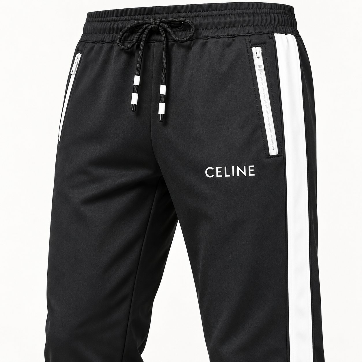 Men's Celine Dri-Fit TrackSuit | Color: Black | View 4