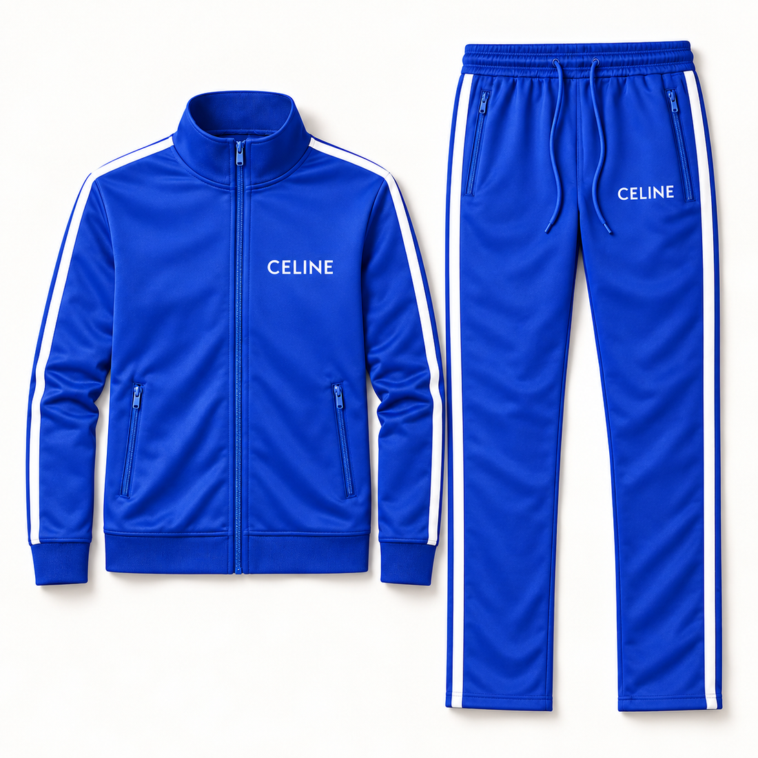 Men's Celine Dri-Fit TrackSuit | Color: Blue | View 5