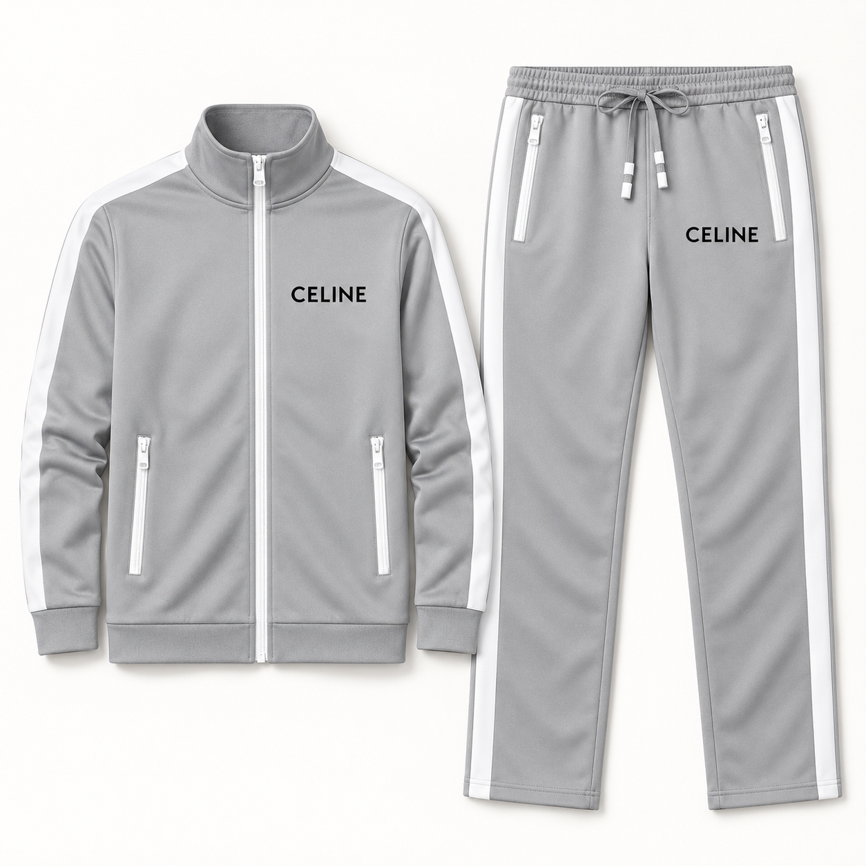 Men's Celine Dri-Fit TrackSuit | Color: Grey | View 5