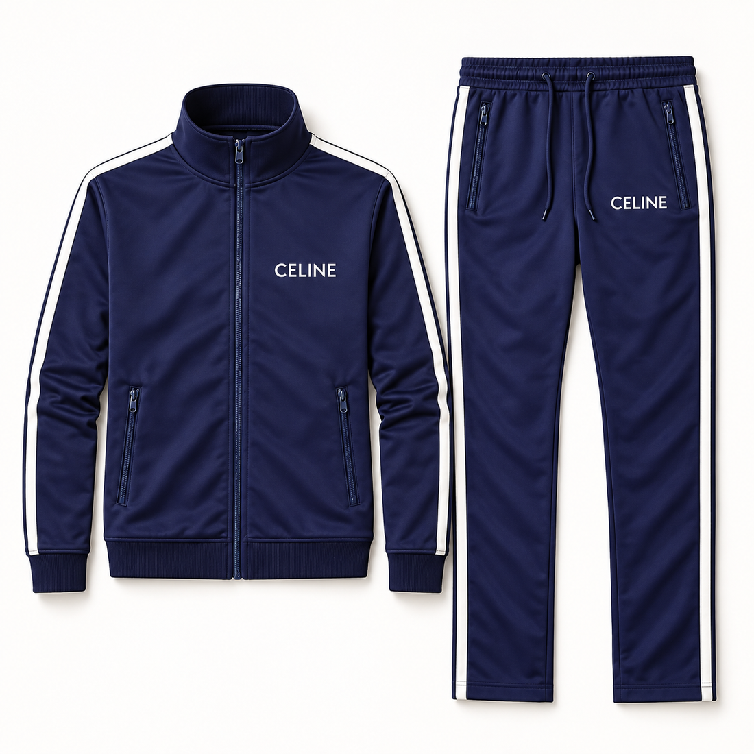 Men's Celine Dri-Fit TrackSuit | Color: Navy | View 5
