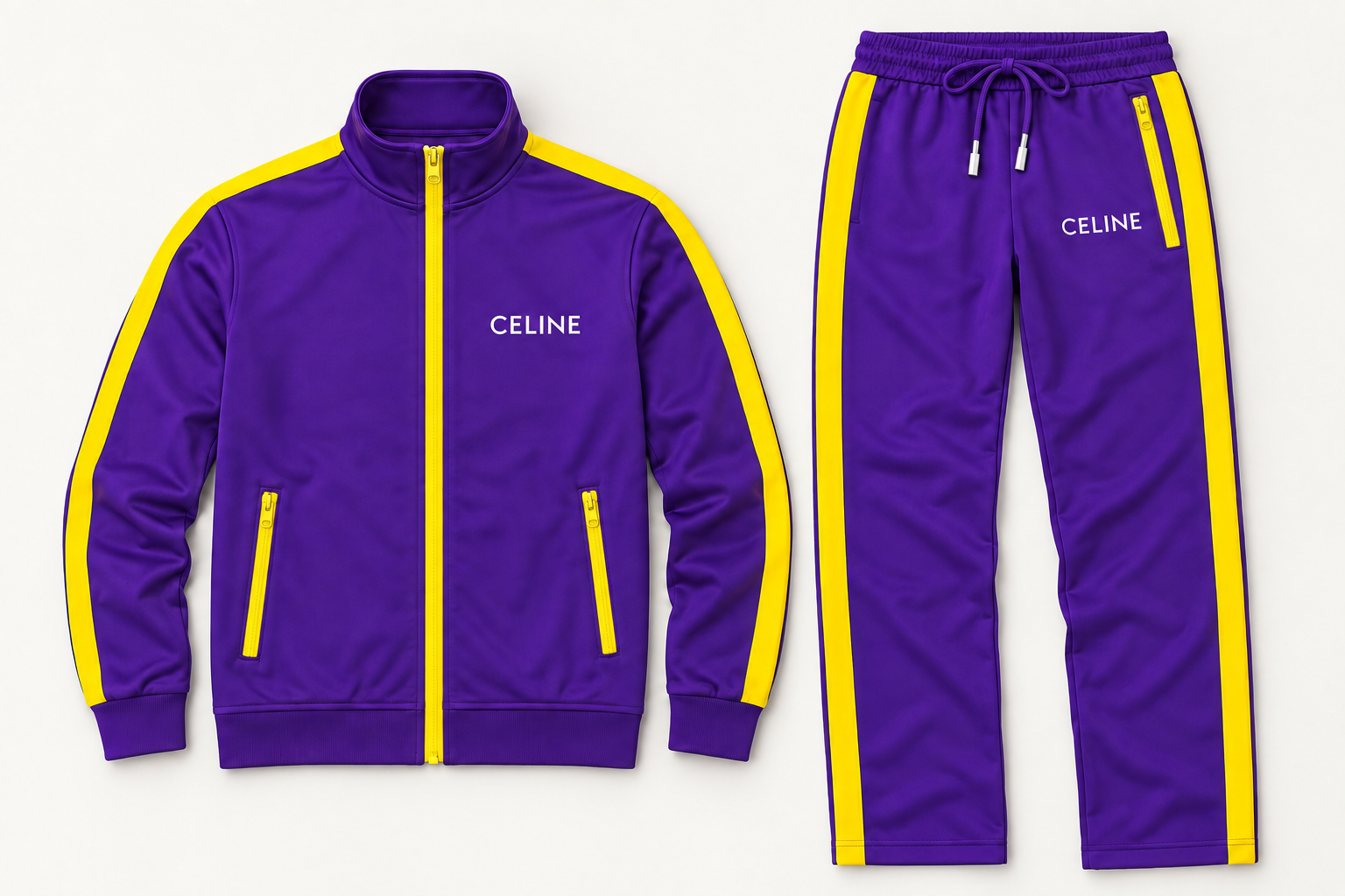 Men's Celine Dri-Fit TrackSuit | Color: Purple | Image 5