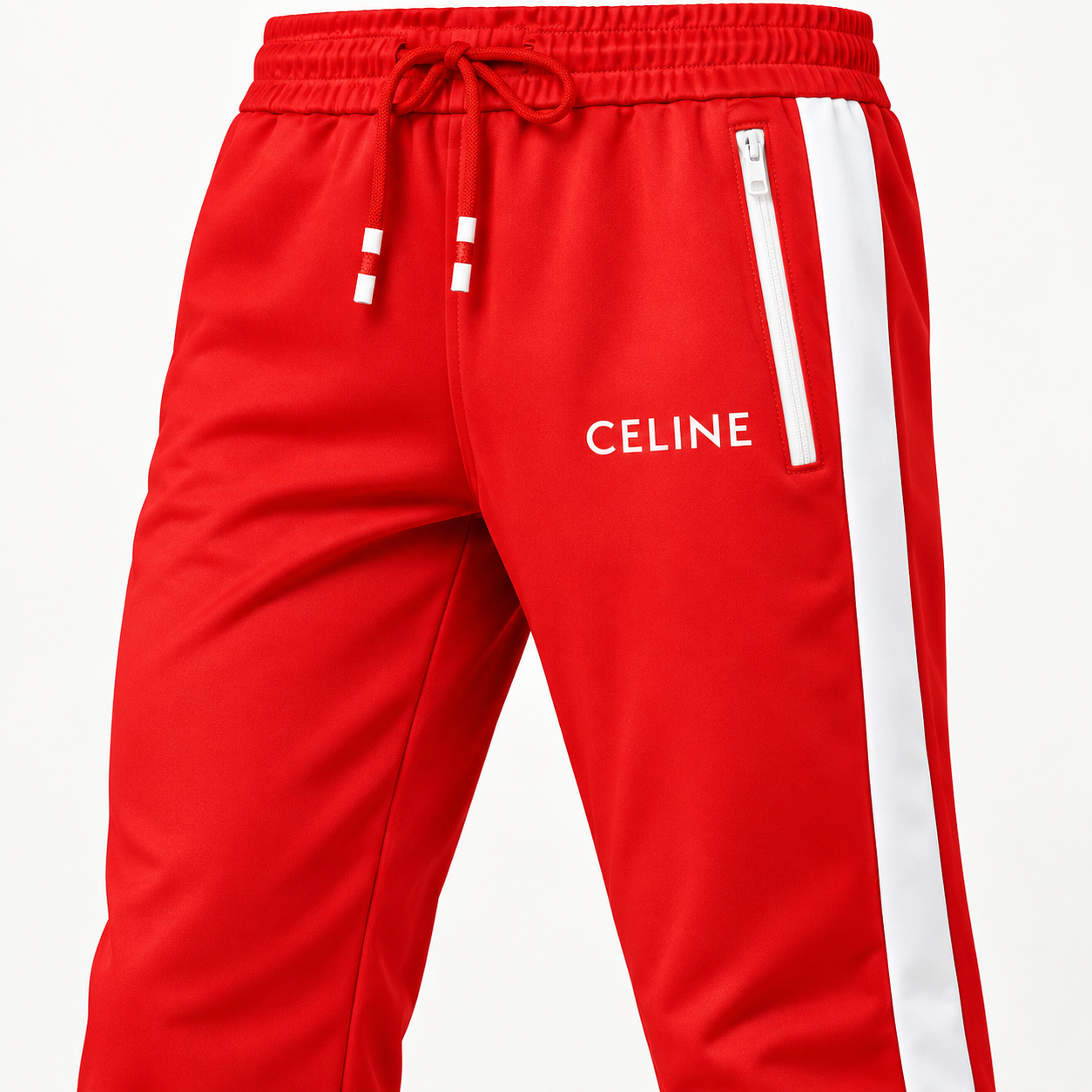 Men's Celine Dri-Fit TrackSuit | Color: Red | View 4