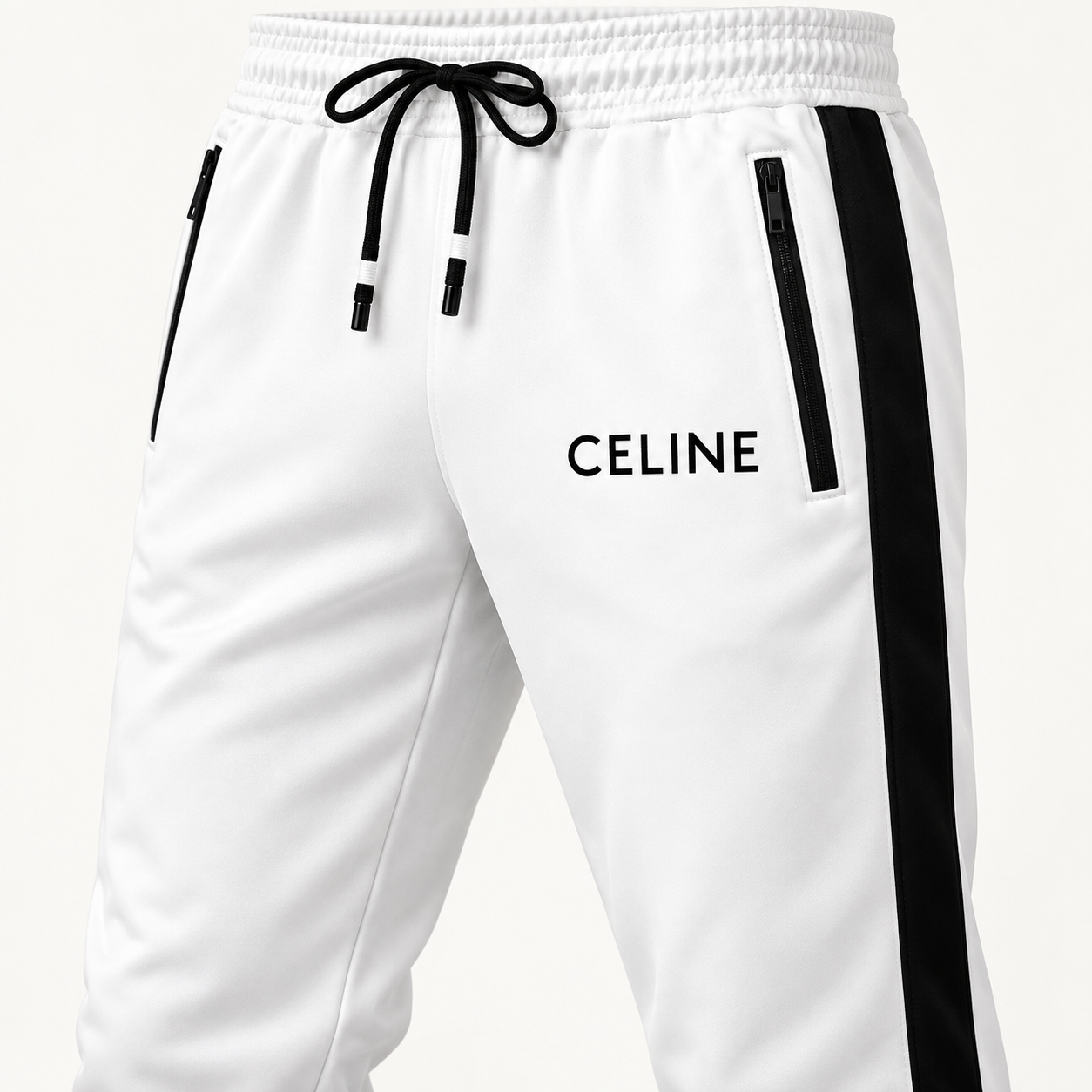 Men's Celine Dri-Fit TrackSuit | Color: White | View 4