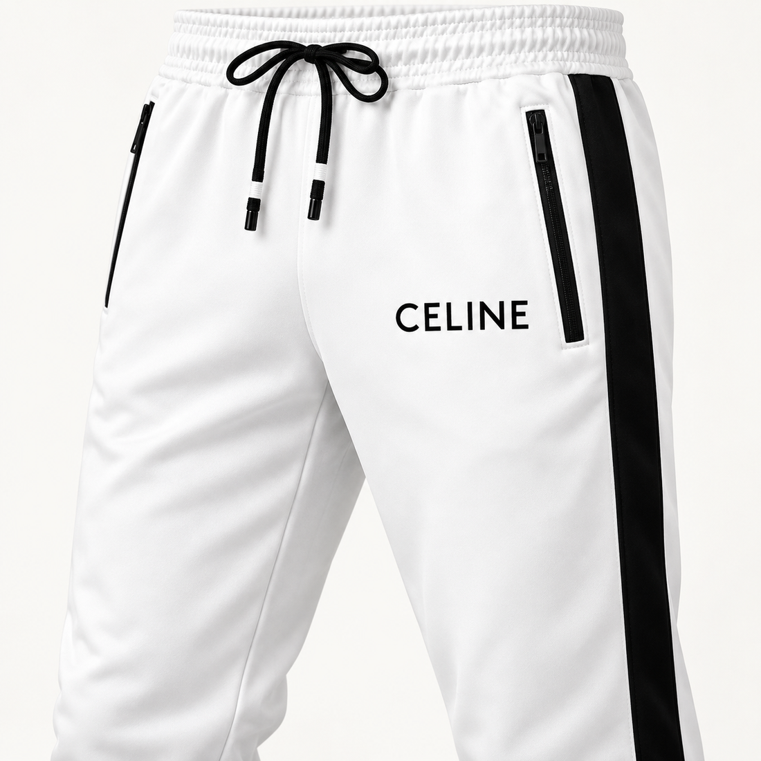Men's Celine Dri-Fit TrackSuit | Color: White | View 4