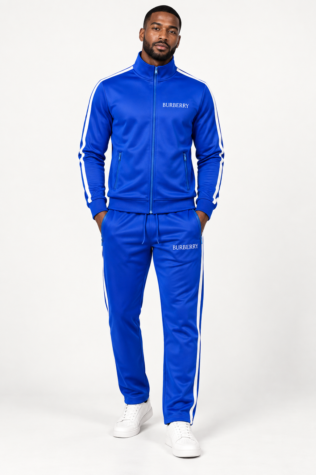 Men's Burberry Dri-Fit TrackSuit | Color: Blue | View 1