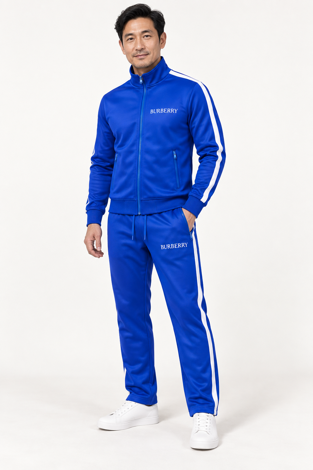 Men's Burberry Dri-Fit TrackSuit | Color: Blue | View 2