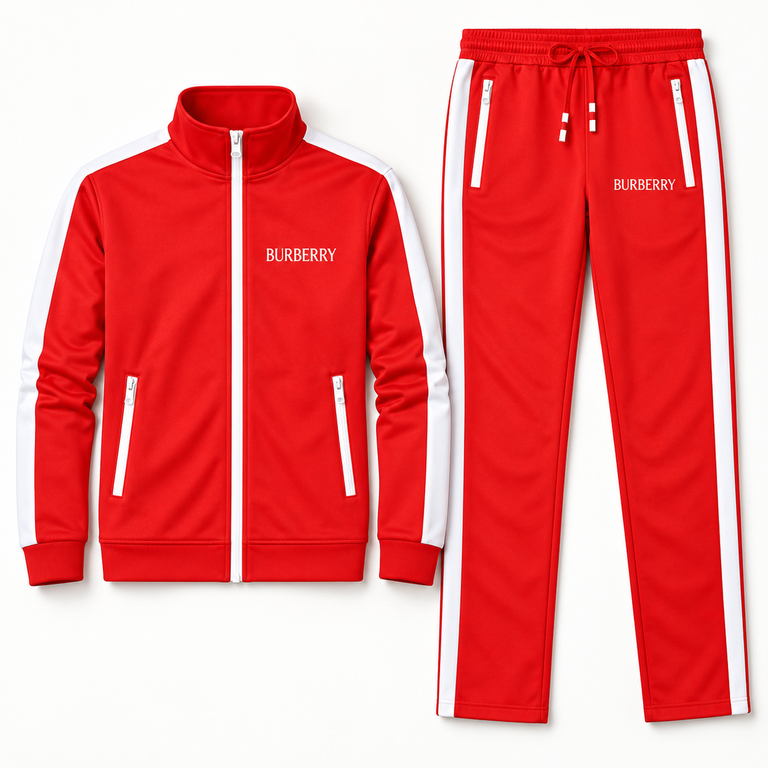 Men's Burberry Dri-Fit TrackSuit | Color: Red | View 5