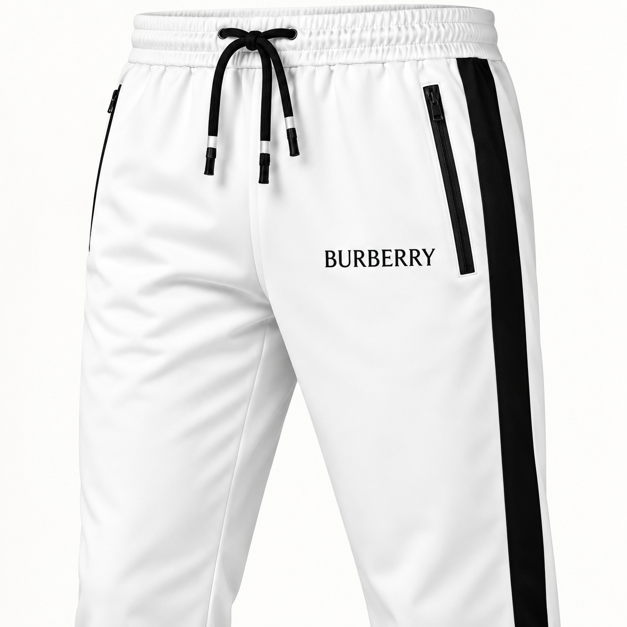 Men's Burberry Dri-Fit TrackSuit | Color: White | View 4