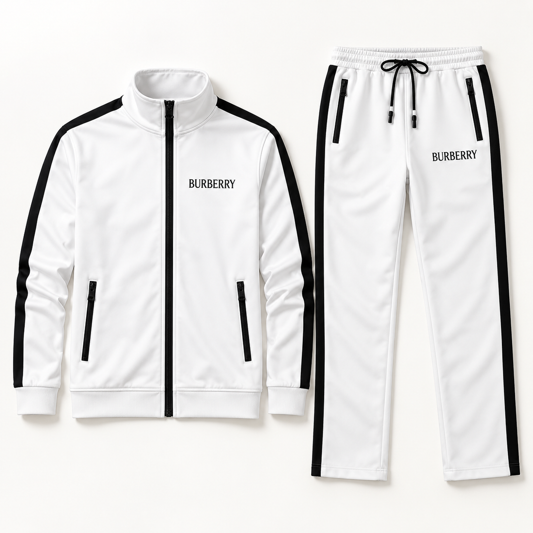 Men's Burberry Dri-Fit TrackSuit | Color: White | View 5