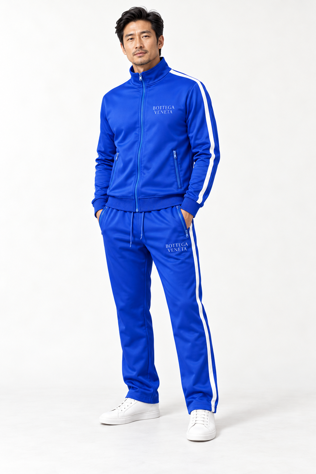 Men's Bottega Veneta Dri-Fit TrackSuit | Color: Blue | View 2