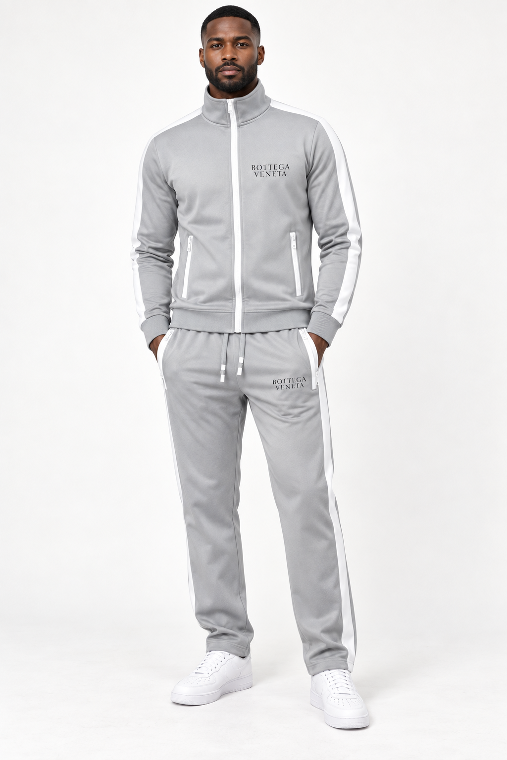 Men's Bottega Veneta Dri-Fit TrackSuit | Color: Grey | View 1
