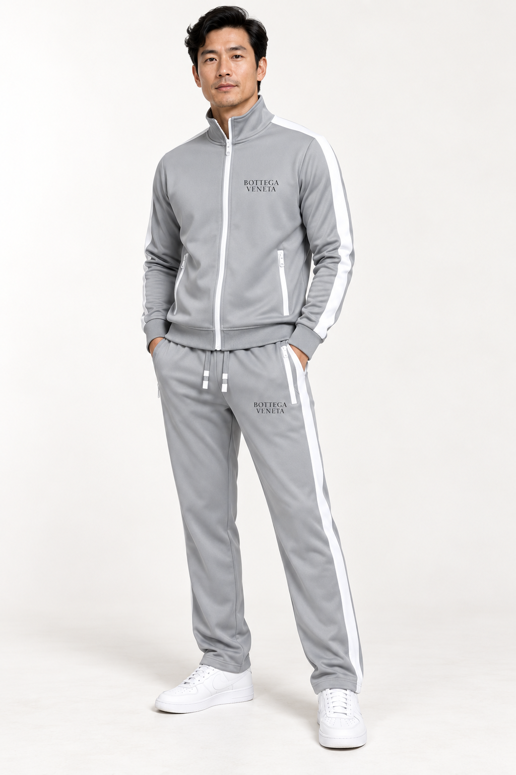 Men's Bottega Veneta Dri-Fit TrackSuit | Color: Grey | View 2