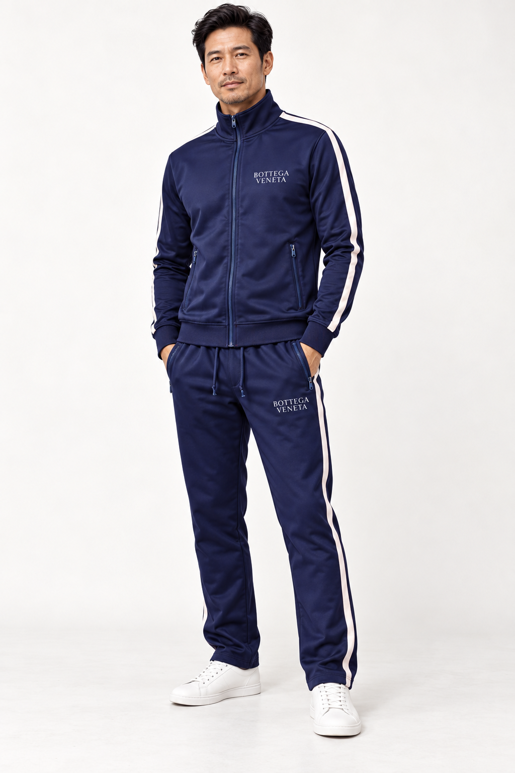 Men's Bottega Veneta Dri-Fit TrackSuit | Color: Navy | View 2