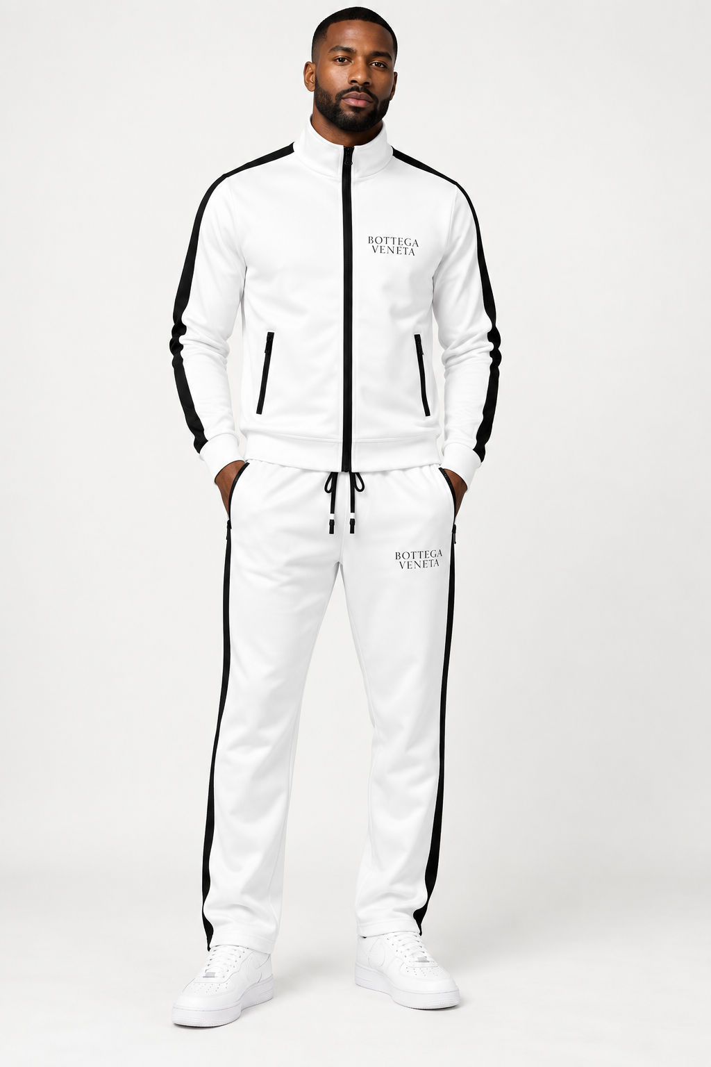 Men's Bottega Veneta Dri-Fit TrackSuit | Color: White | View 1