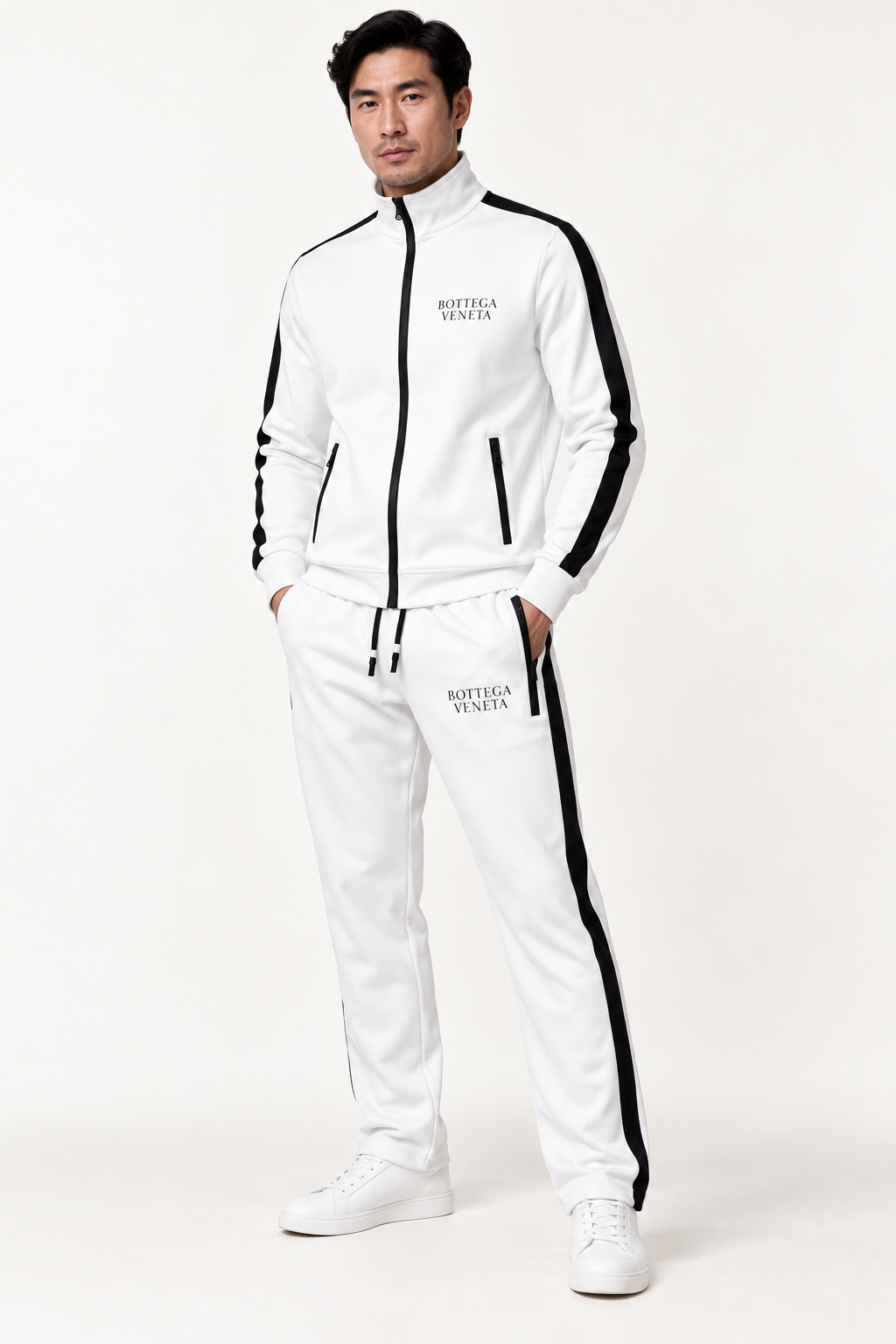 Men's Bottega Veneta Dri-Fit TrackSuit | Color: White | View 2