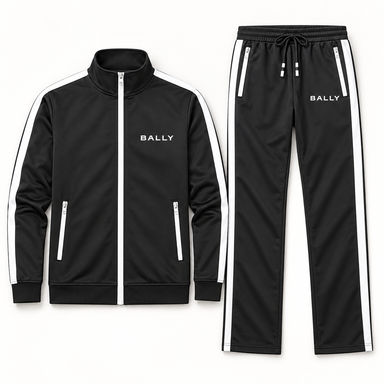 Men's Bally Dri-Fit TrackSuit | Color: Black | View 5